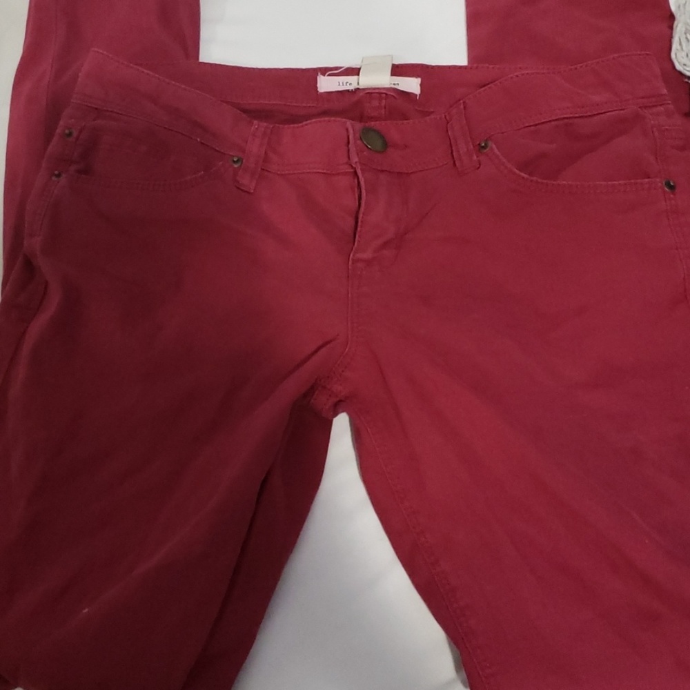 COPY - Dark wine red skinny jeans